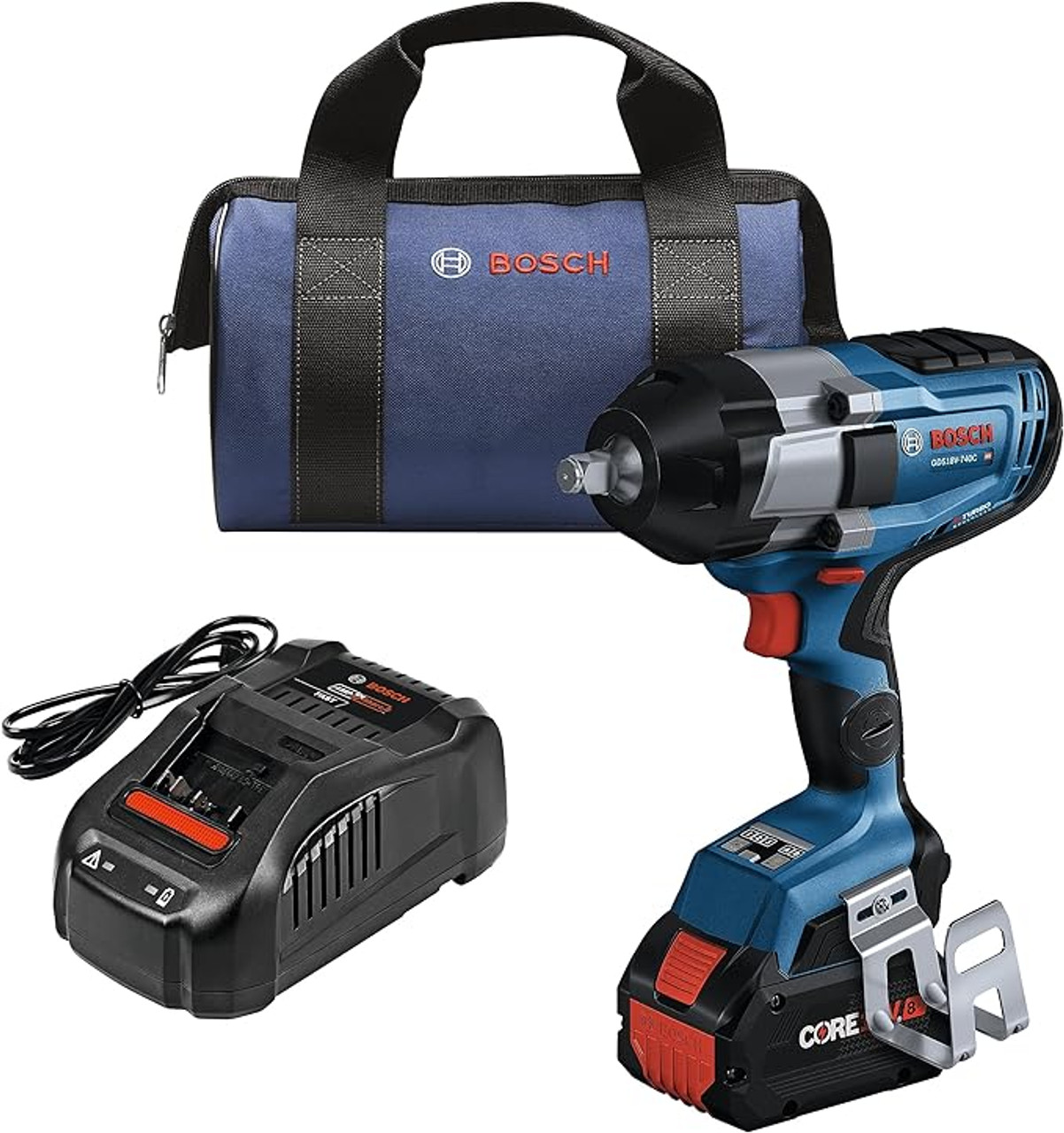 BOSCH GDS18V-740CB14 PROFACTORâ„¢ 18V Connected 1/2 In. Impact Wrench Kit with Friction Ring and (1) CORE18V 8 Ah High Power Battery BOSCH GDS18V-740CB14 PROFACTORâ„¢ 18V Connected 1/2 In. Impact Wrench Kit with Friction Ring and (1) CORE18V 8 Ah High Power Battery