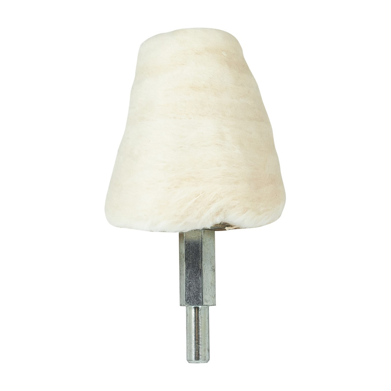 1-1/4" - 2" Tapered Cone Buff, 100% Layered Cotton, 1/4" Drill Arbor