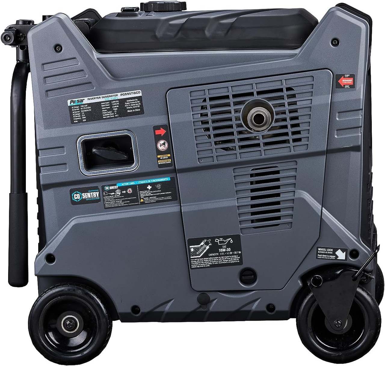 9500W Tri Fuel Gasoline Propane Natural Gas Portable Inverter Generator w/Remote Start & CO Sentry for Home Use
