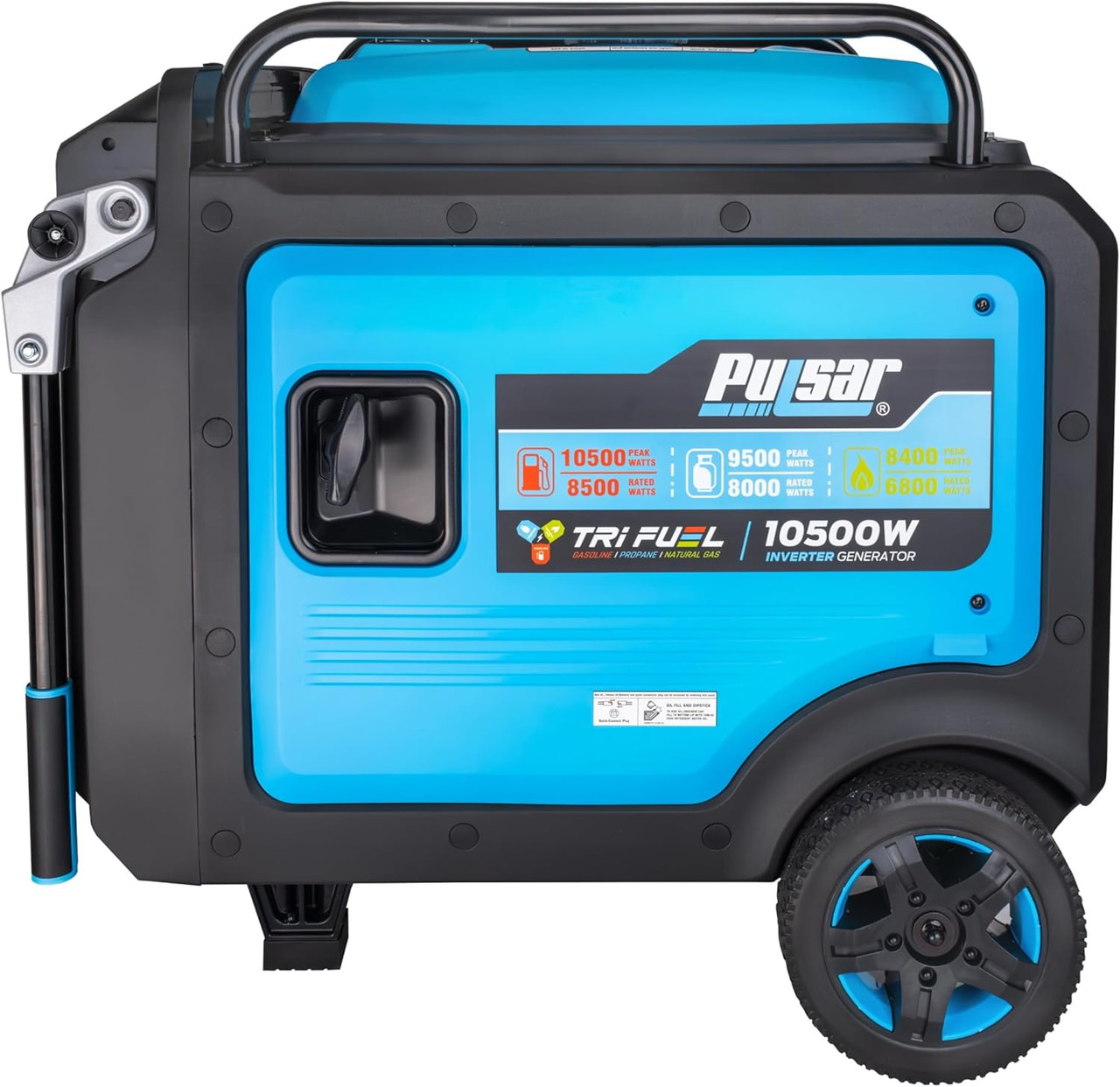 10,500 Watt Gasoline, Propane, and Natural Gas Tri-Fuel Portable Inverter Generator with Remote Start