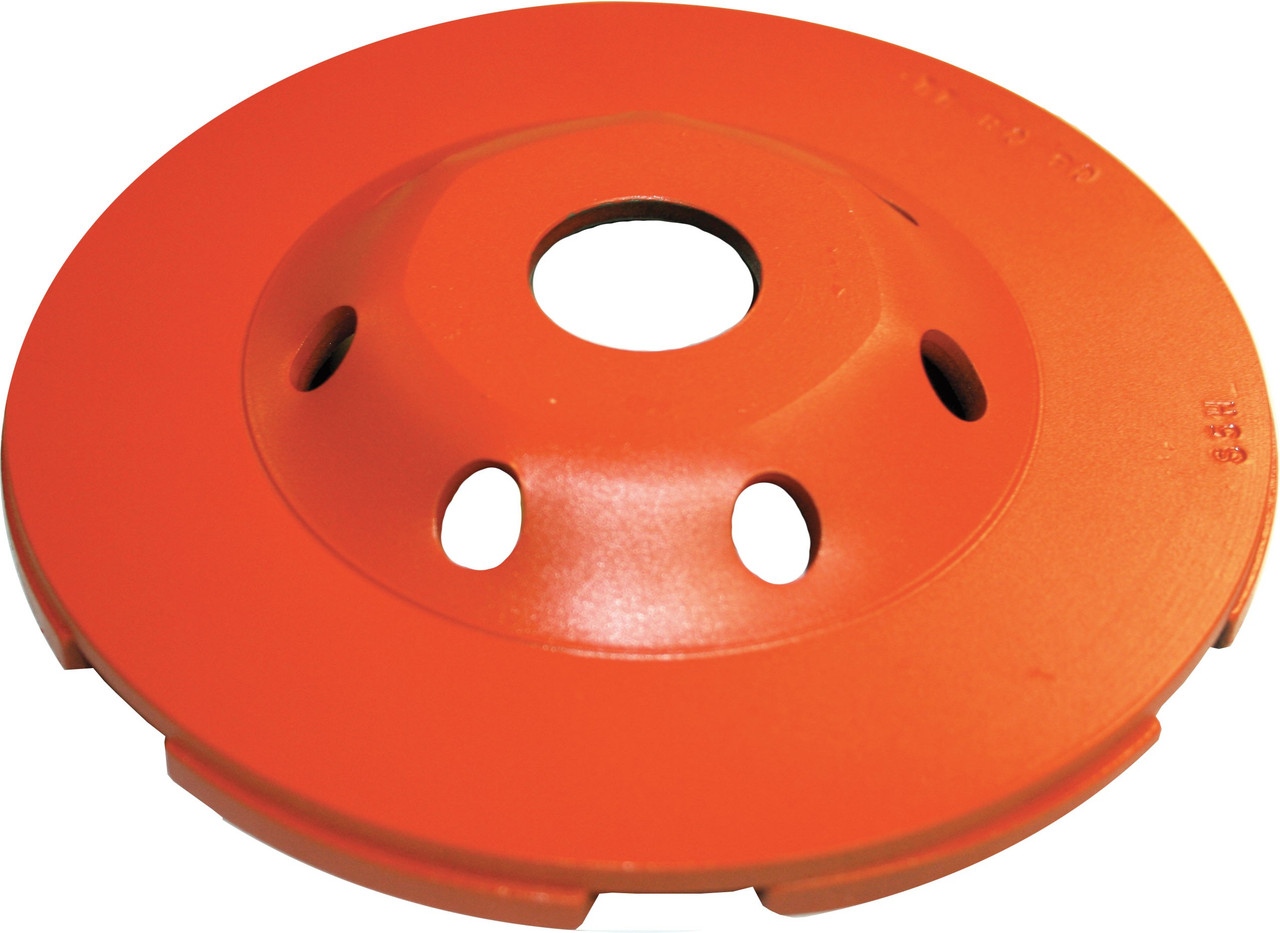 Heavy Duty Orange Low Profile Cup Grinders - 5" x 5/8-11 - 7 Segments