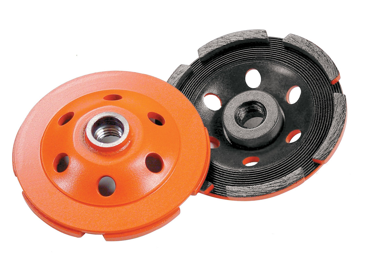 Heavy Duty Orange Segmented Cup Grinders - S5H - 7" x 5/8"-11