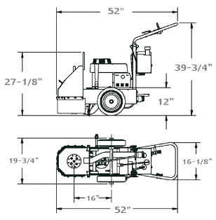 CPG100 SINGLE HEAD FLOOR GRINDER - Honda(R) GXV390 Engine - 10"/12"	Head Capacity | Gas 10.2 HP