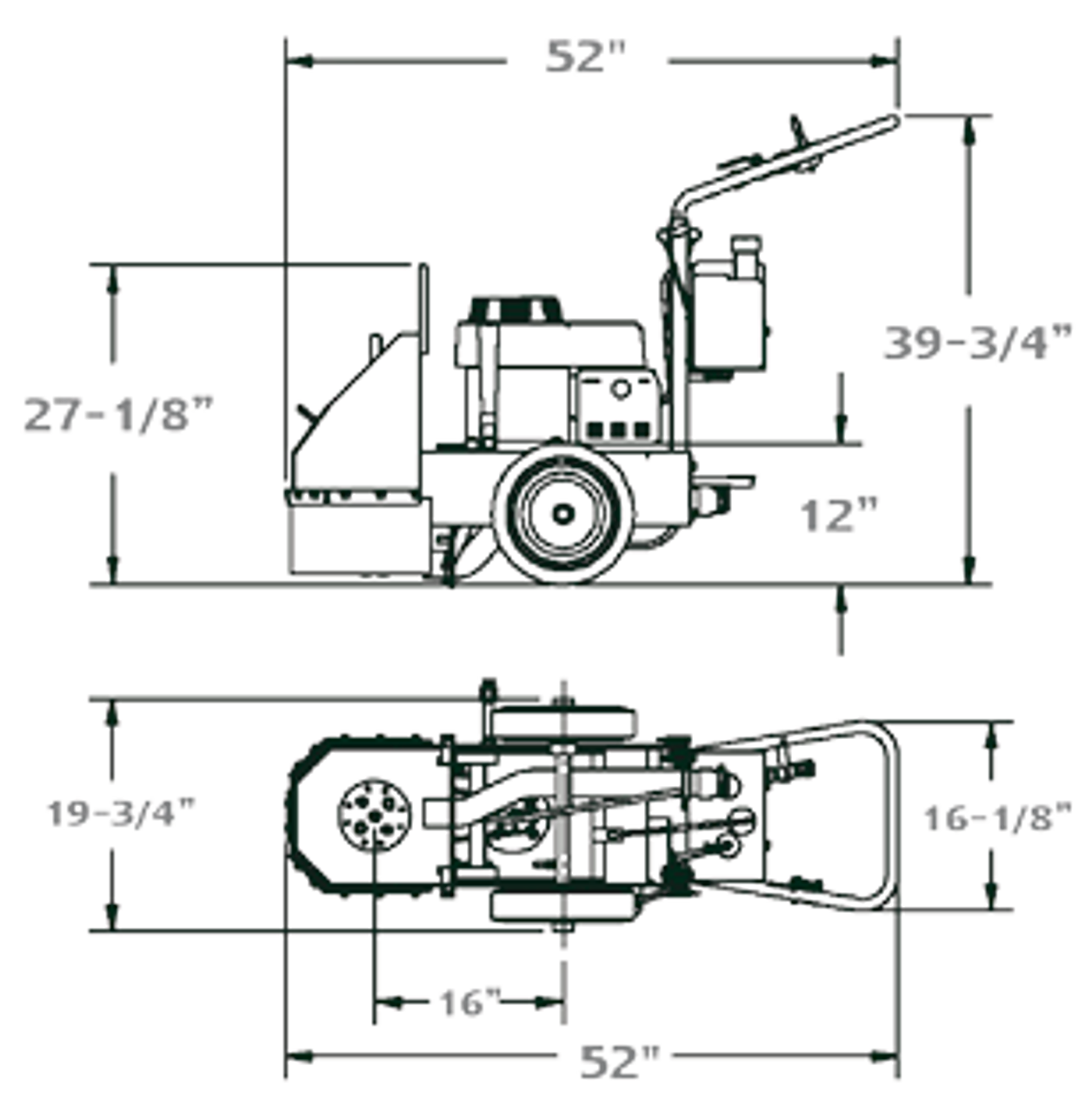 CPG100 SINGLE HEAD FLOOR GRINDER - Baldor® Engine - 10”/12”	Head Capacity | Electric 7.5 HP-3PH, 460V