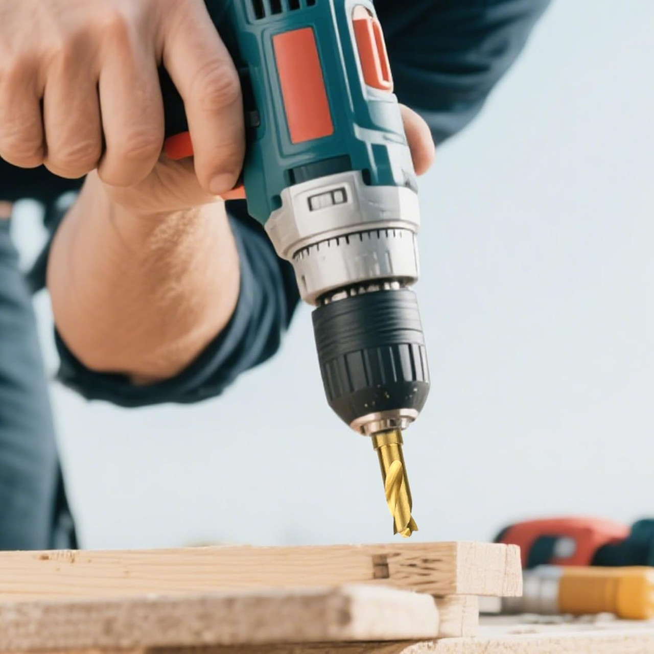 6pcs Spot Weld Drill Bit, 1/4in/6.5mm 5/16in/8mm 3/8in/10mm High Speed Steel Spot Weld Cutter Titanium Coated