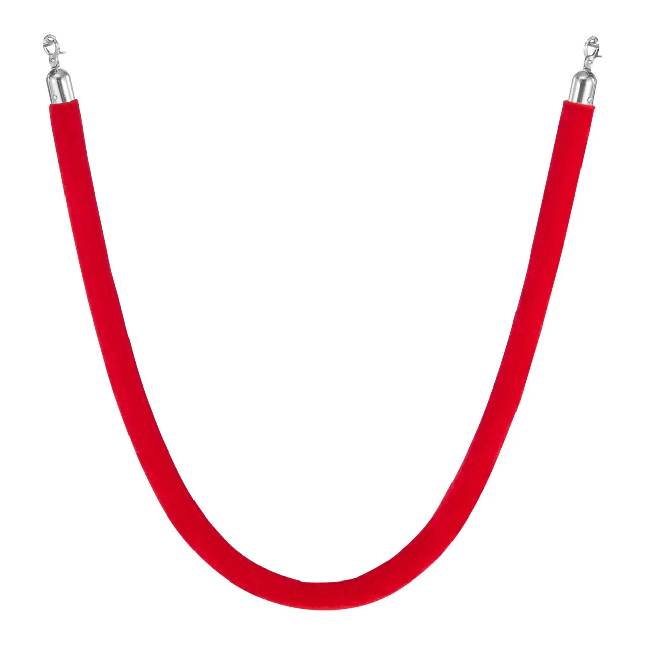 4 Pcs Red Velvet Stanchion Ropes, 5 ft Crowd Control Stanchion Red Velvet Ropes with Silver Hooks, Post Queue Barrier Carpet Rope for Carpet Events Movie Theaters Grand Openings Hotels Party