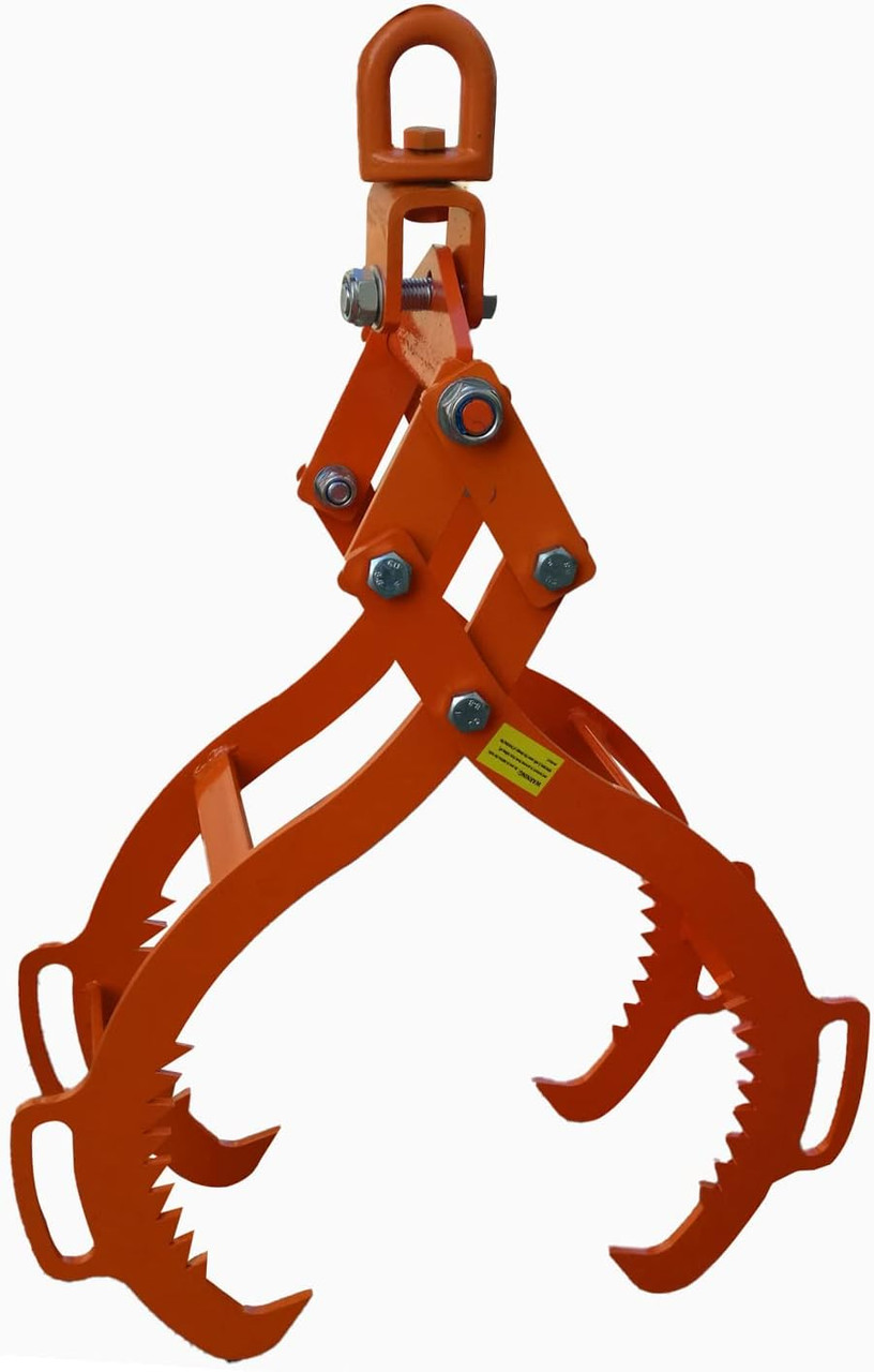 28/32 inch Log Lifting Tongs Log Lifting Tongs 4 Claw Timber Heavy Duty Solid Steel,Swivel Dragging Steel Tongs Log Lifting (32")