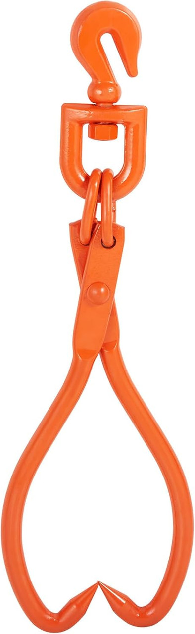 Log Skidding Tongs, 18 inch 2 Claw Log Lifting Tongs, Heavy Duty Rotating Steel Lumber Skidding Tongs, 772 lbs/350 kg Loading Capacity, Log Lifting, Handling, Dragging & Carrying Tool