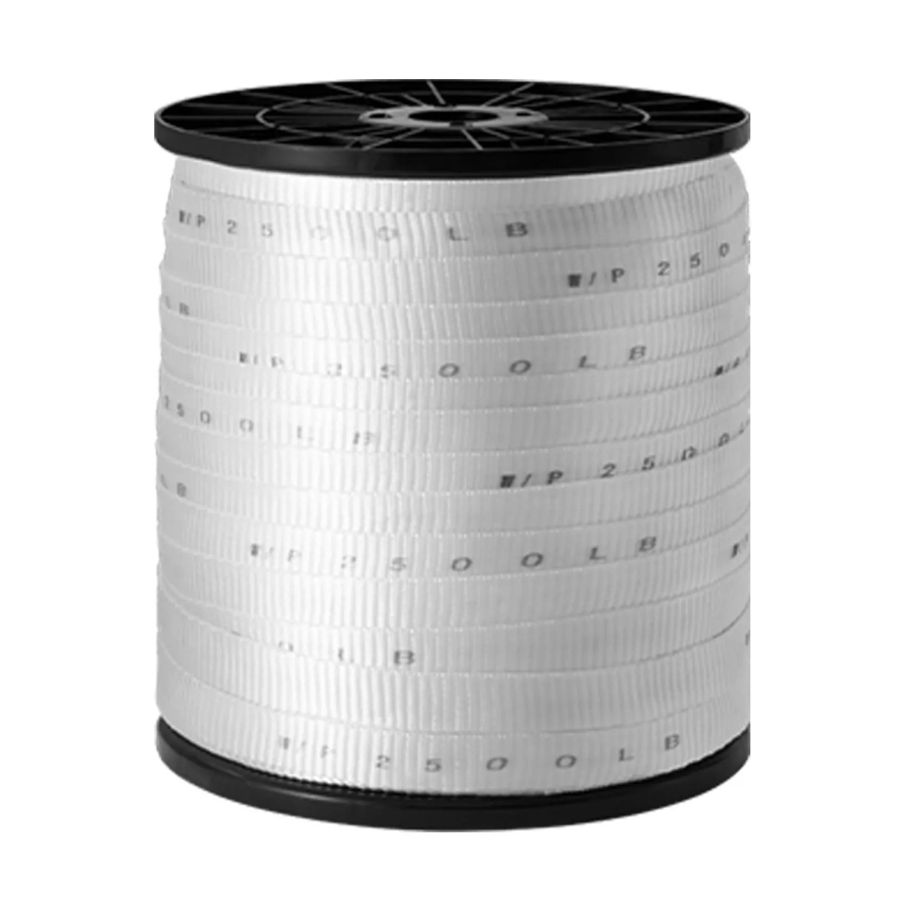 Polyester Pull Tape, 1/2" x 528' Mule Tape Flat Rope, 1250 lbf Tensile Capacity, Printed Webbing Cable Pulling Tape for Packaging, Gardening, Commercial Electrical, Conduit Work, White