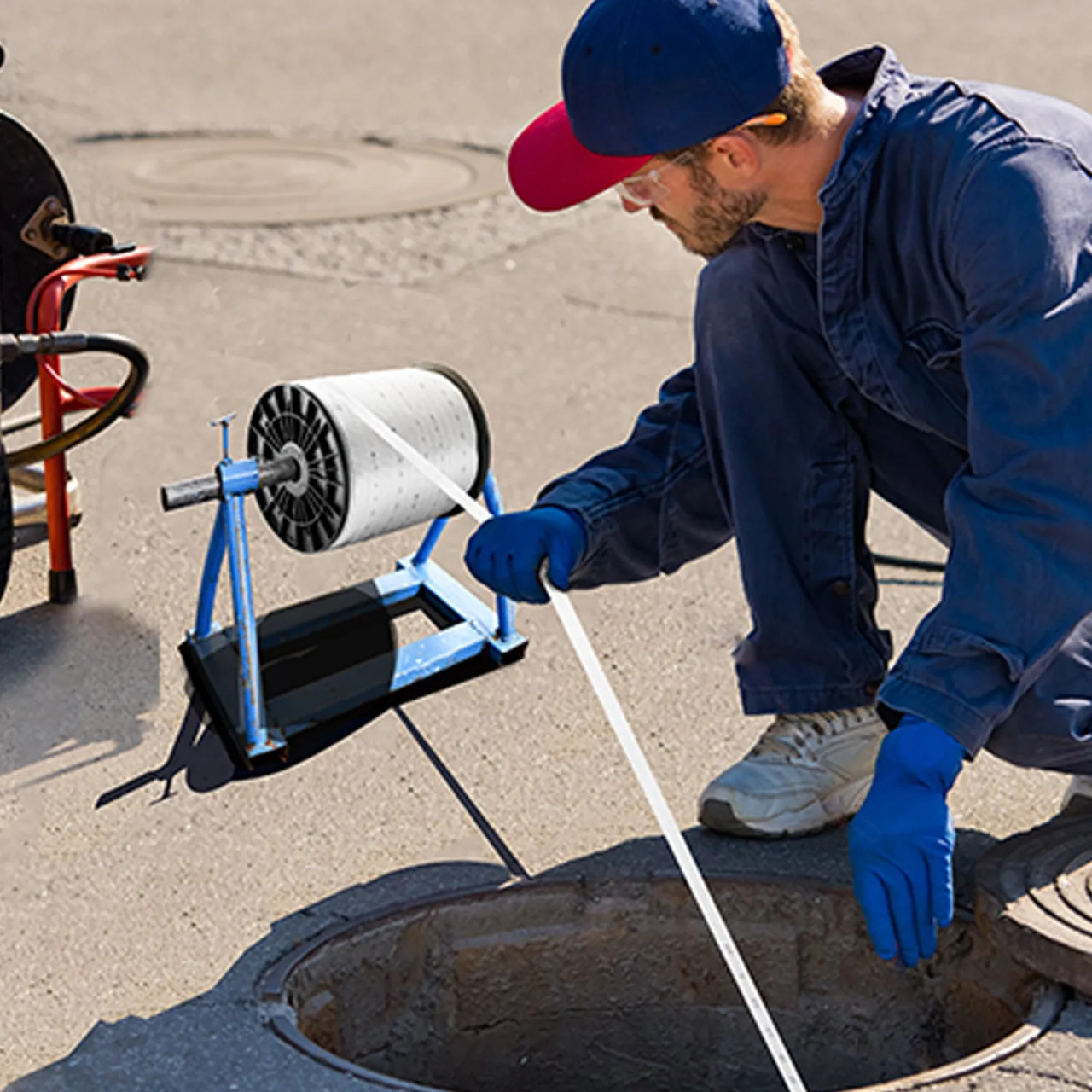 Polyester Pull Tape, 1/2" x 528' Mule Tape Flat Rope, 1250 lbf Tensile Capacity, Printed Webbing Cable Pulling Tape for Packaging, Gardening, Commercial Electrical, Conduit Work, White