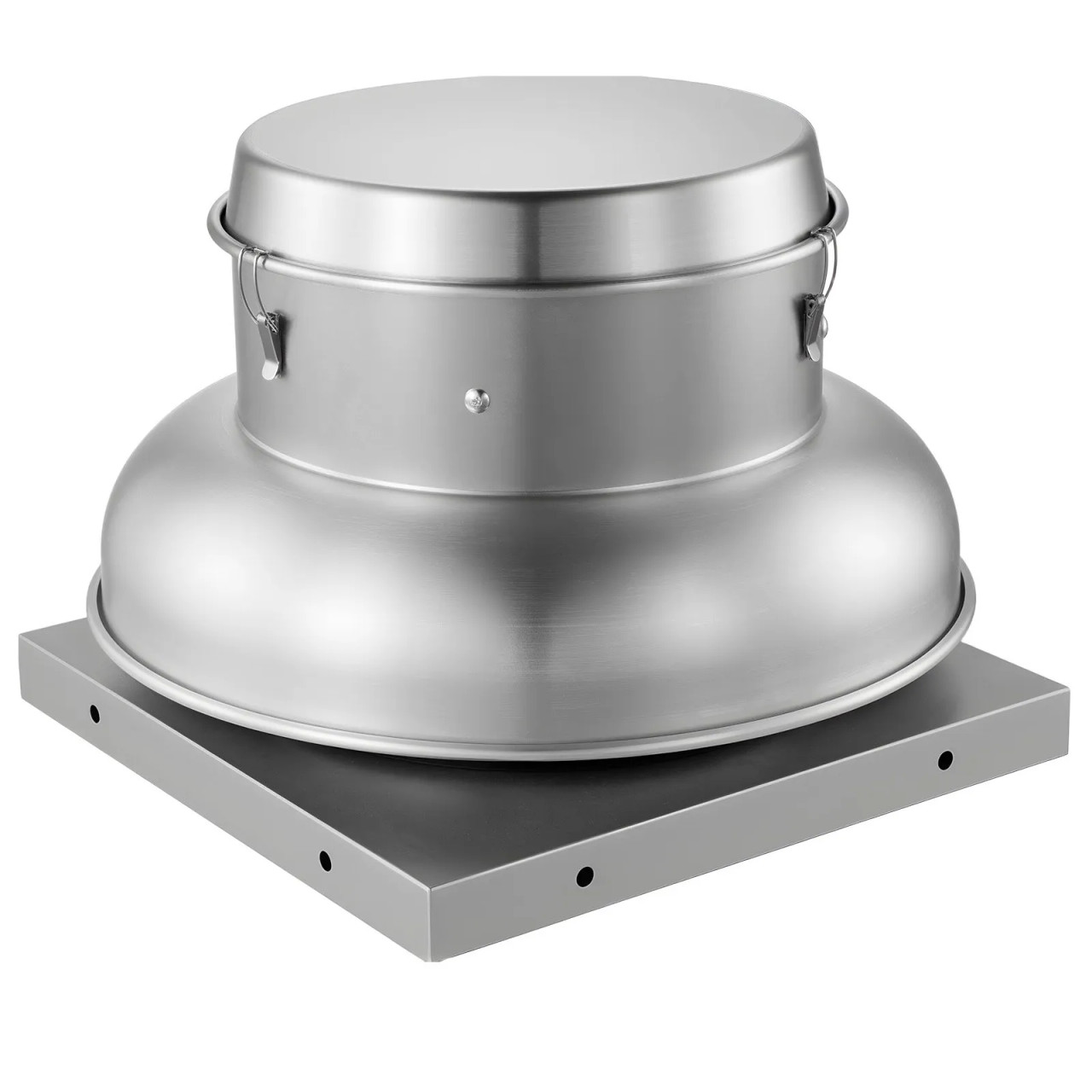 Roof Exhaust Fan, 21" Base, 162W Motor, Adjustable 500/900 CFM, Waterproof Aluminum Alloy Housing, Silver
