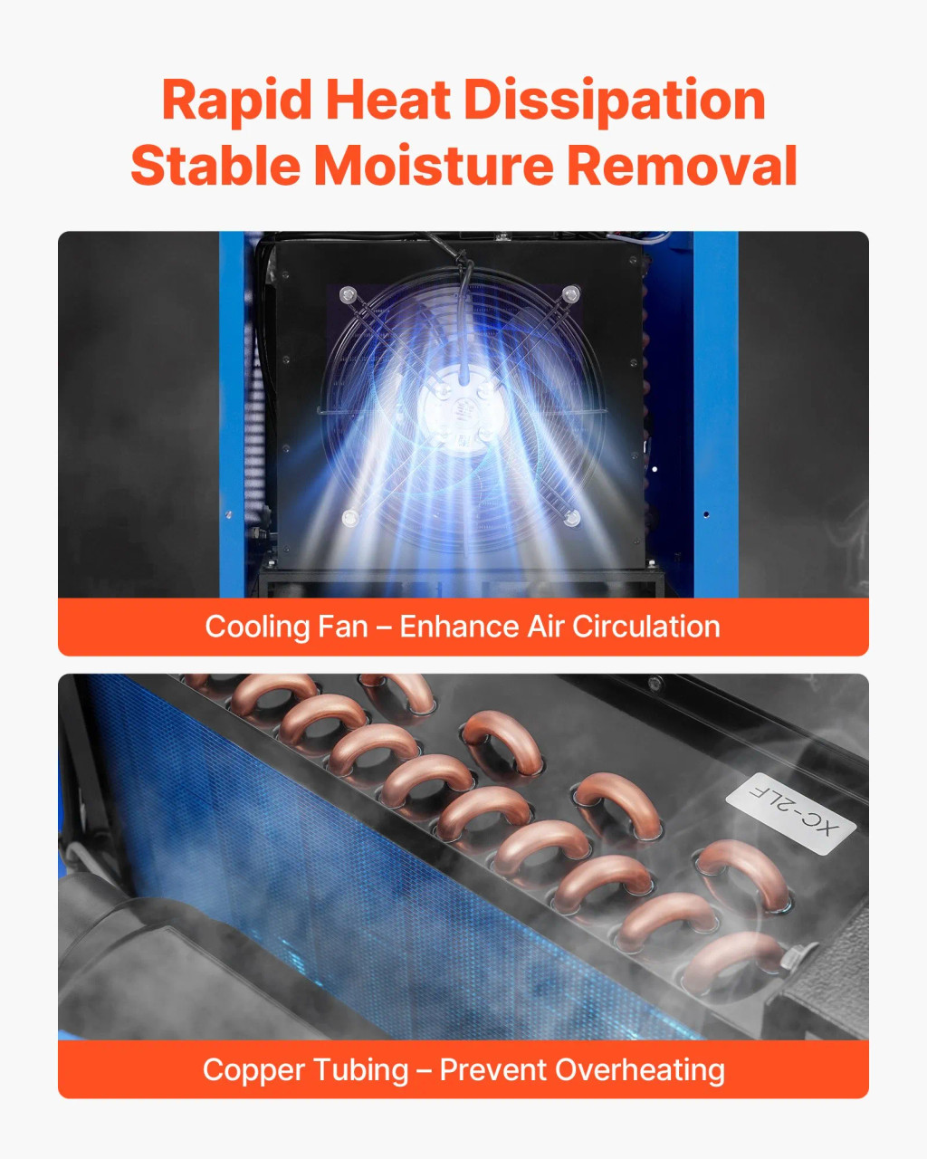 Compressed Air Dryer, 125 CFM Refrigerated Air-Drying System, 110–120V, Compatible with 20HP–30HP Compressors