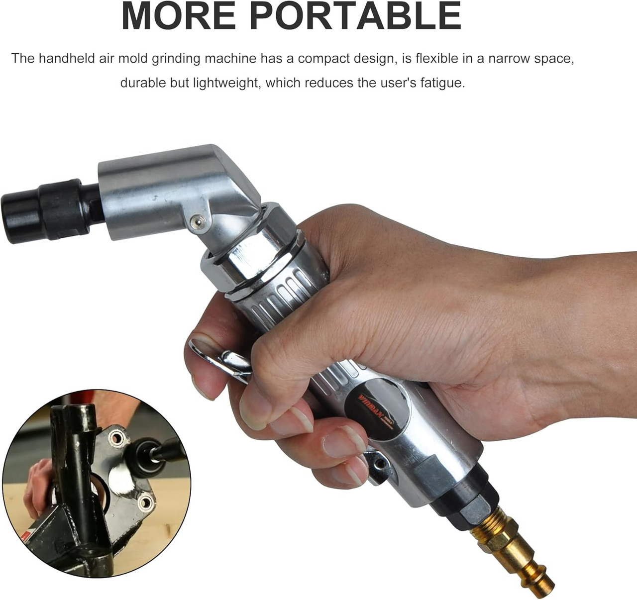 Pro 120° 1/4" Air Angle Die Grinder Cutting Grinding Built-in Regulator
