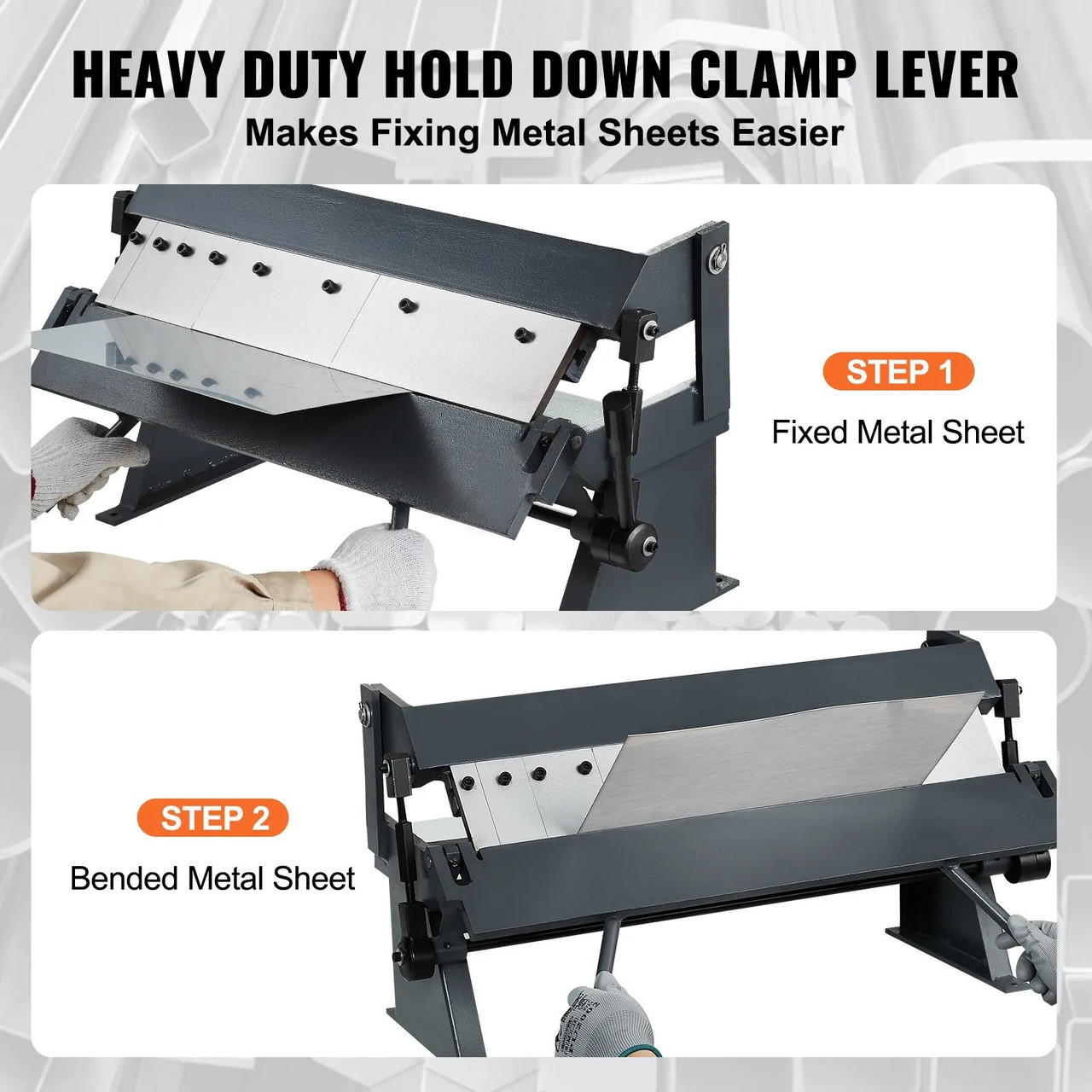 Box and Pan Brake, 24-Inch, 0-135° Bending Range, 20-Gauge Steel / 14-Gauge Aluminum Capacity