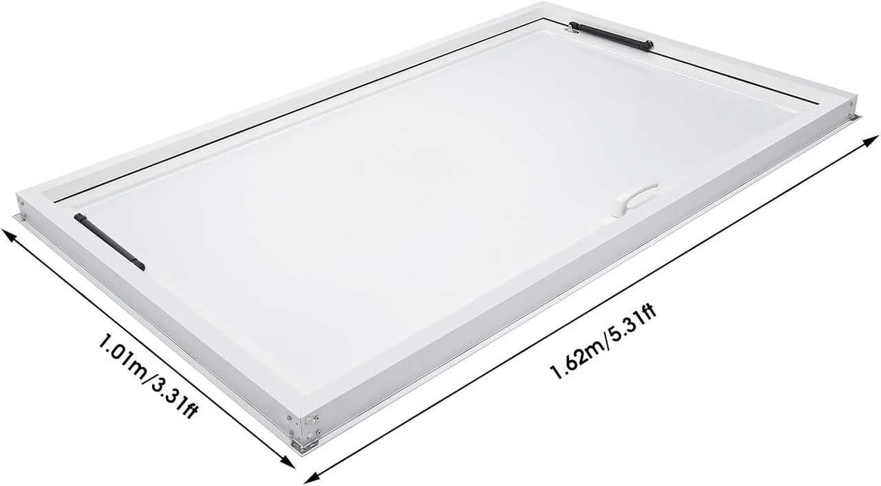 64” x 40” Concession Windows, Aluminum Alloy Food Truck Service Window with Drag Hook & Awning Door Up to 80 Degrees, Food Truck Window Serving Window for Food Trucks Concession Trailers