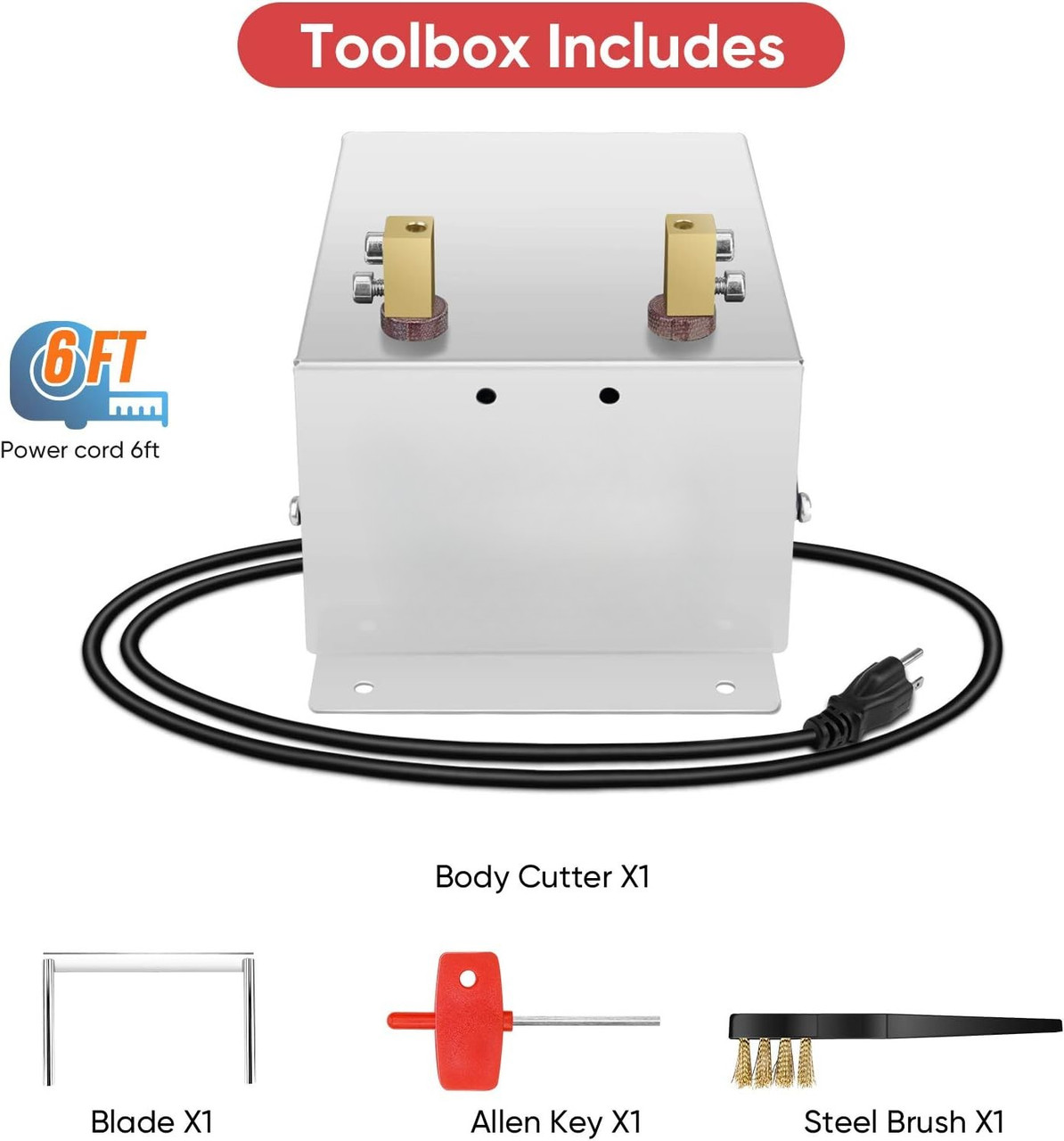 Electric Rope Cutter, 30W Hot Knife Thermal Blade, Bench‑Mount Cutting Tool Kit (RM‑016)