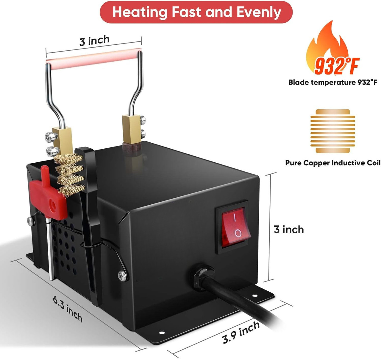 Electric Rope Cutter, 60W Hot Knife Thermal Blade, Bench-Mount Cutting Tool Kit (RM-026)
