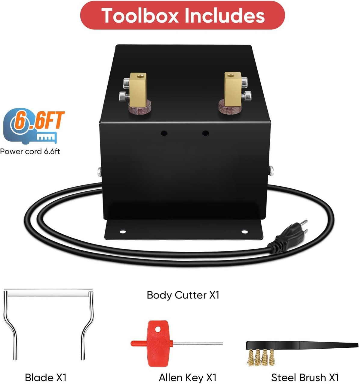 Electric Rope Cutter, 60W Hot Knife Thermal Blade, Bench‑Mount Cutting Tool Kit (RM‑026)