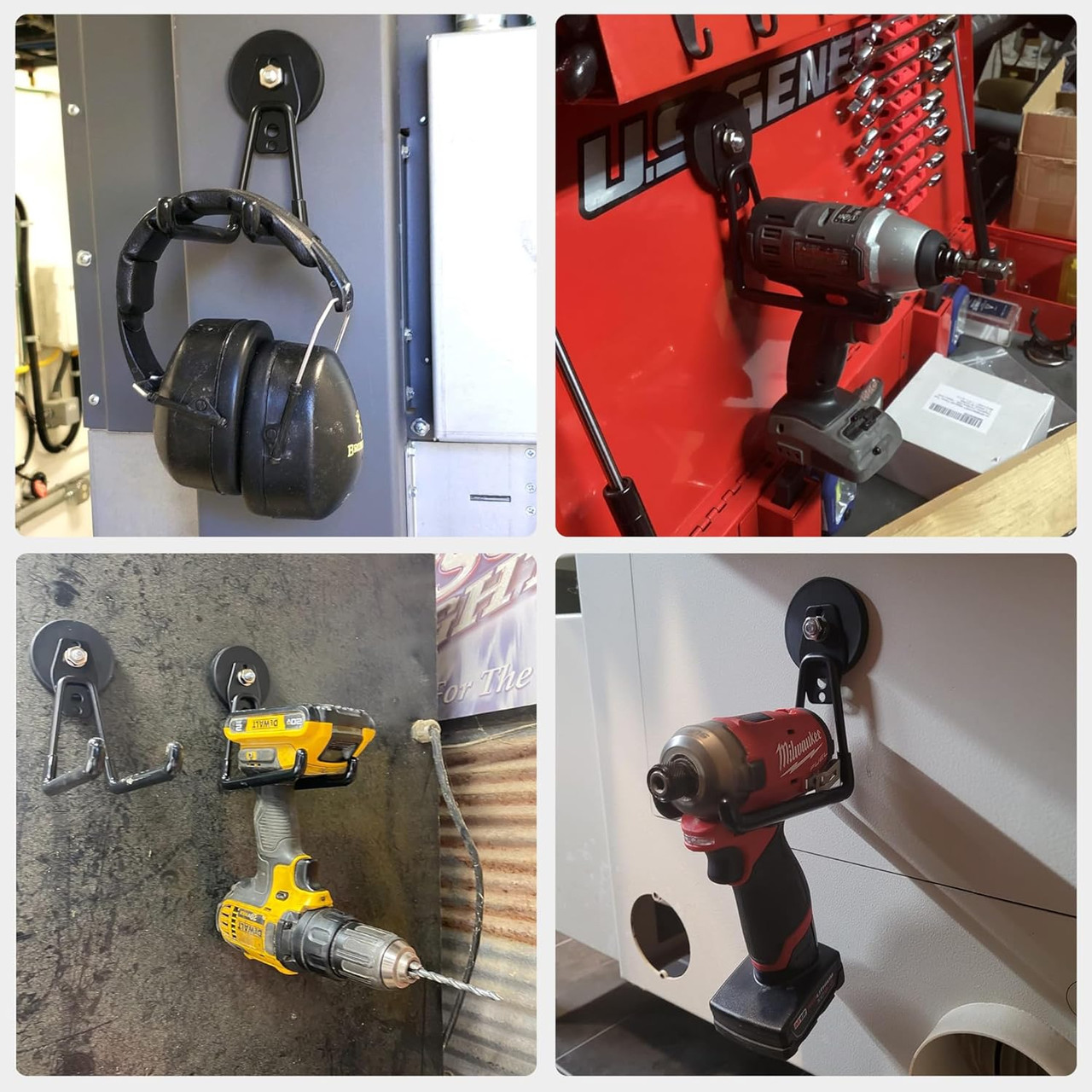 Magnetic Hooks Heavy Duty, 2PCS Strong Magnetic Garage Hooks for Cruise Cabins,Anti-Scratch Magnet with Long Hooks for Power Drill,Garden Tools,Hose,Tool Chest,Steel Pegboard,Workshop