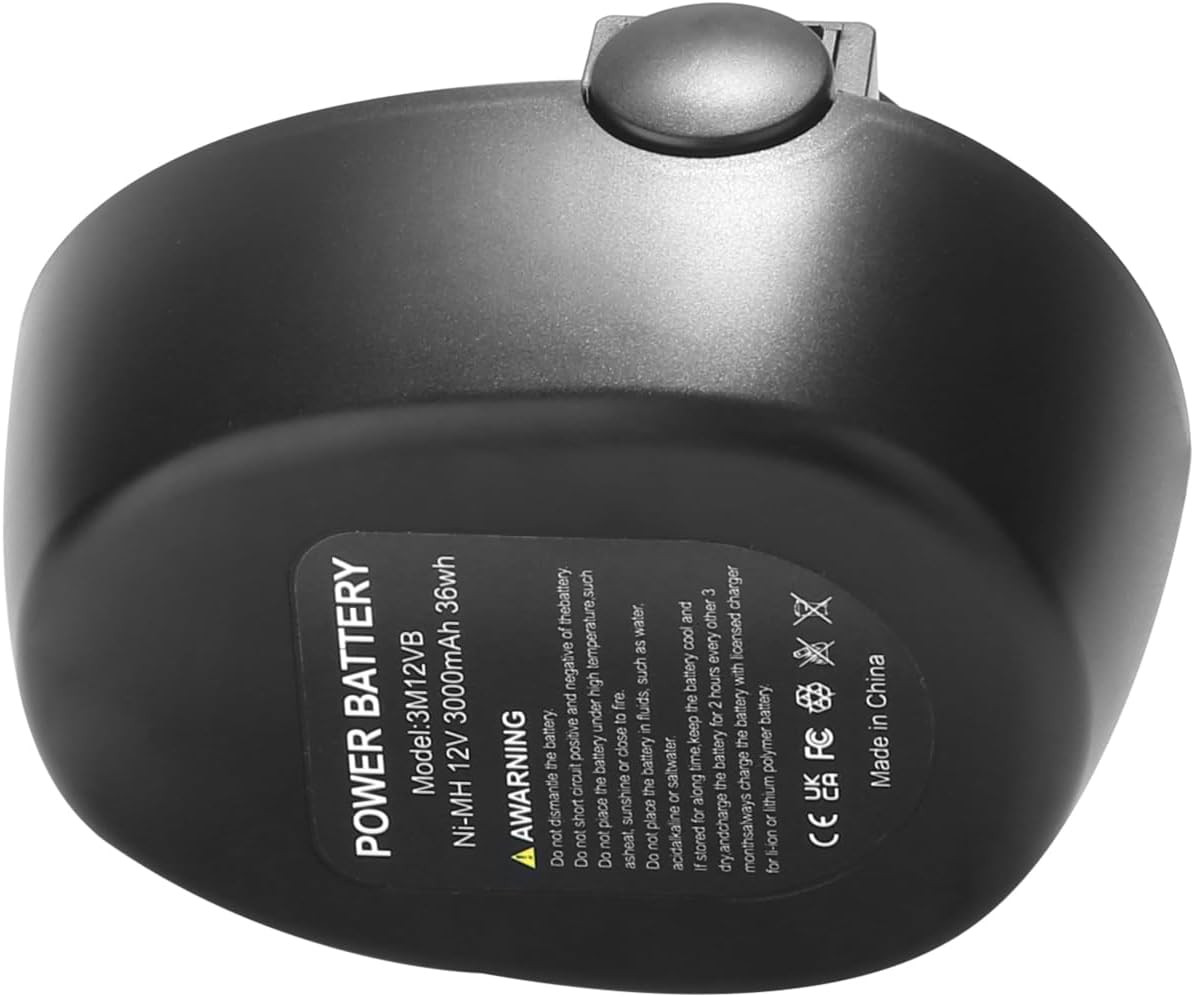 12V 3000mAh Ni-MH Battery Pack - Compatible with 3M Sun Gun 16398