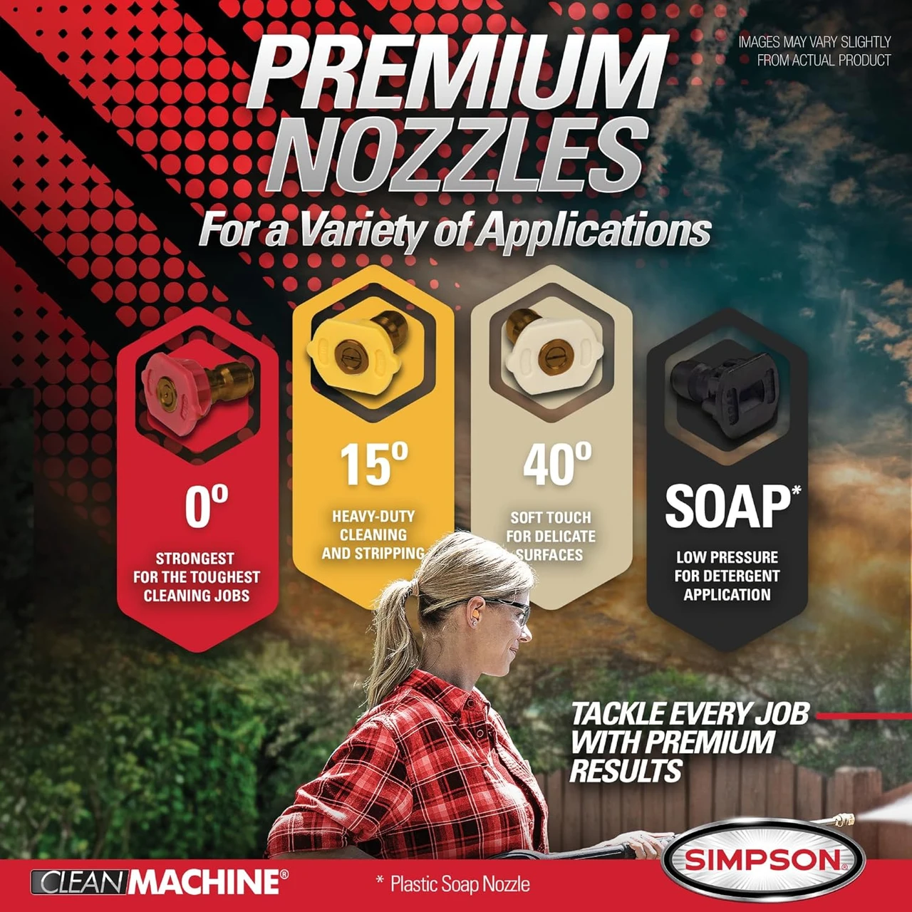 Simpson Cleaning 2900 PSI Gas Pressure Washer, 2.4 GPM Residential Power Washer with Siphon Hose, 25' Hose, Clean Machine, 49-State