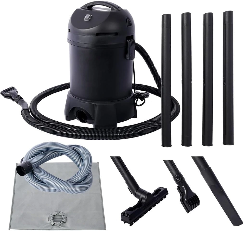 Garden Pond Vacuum Cleaner, Powerful Motor Quickly Removes Sludge & Debris with 14ft Intake Suction Hose, 5 Extension Tubes, 8 Ft Discharge Hose Debris Collection Bag