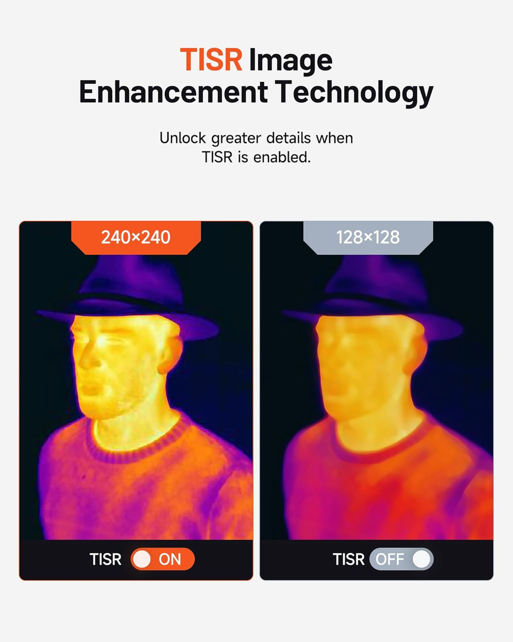 Mini Thermal Imaging Camera – TC004, 240×240 TISR Resolution, 15‑Hour Battery