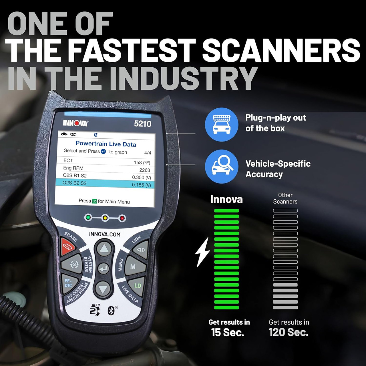 Innova 5210 OBD2 Scanner & Engine Code Reader