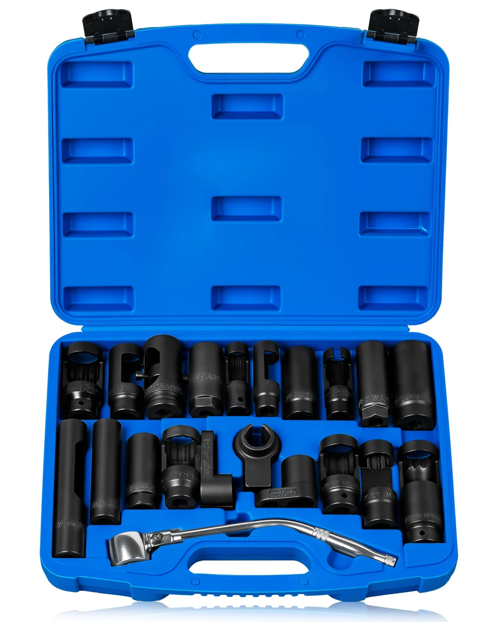 DAYUAN 21-piece oxygen sensor socket set in blow-mold case