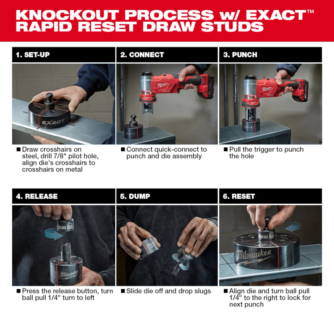 Milwaukee M18™ FORCE LOGIC™ 6T Knockout Tool 1/2" - 4" 2677-04