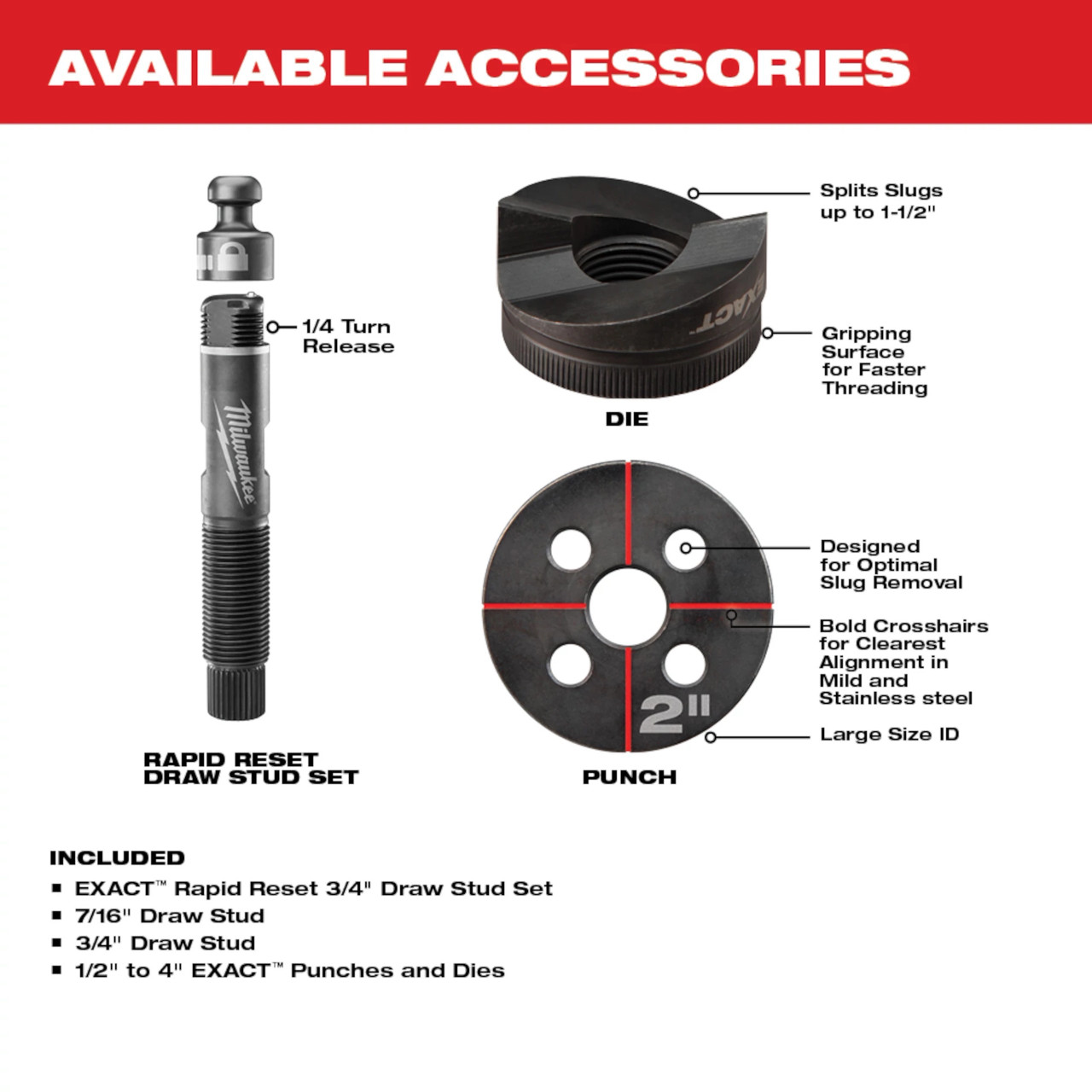 Milwaukee M18™ FORCE LOGIC™ 6T Knockout Tool 1/2" - 4" 2677-04