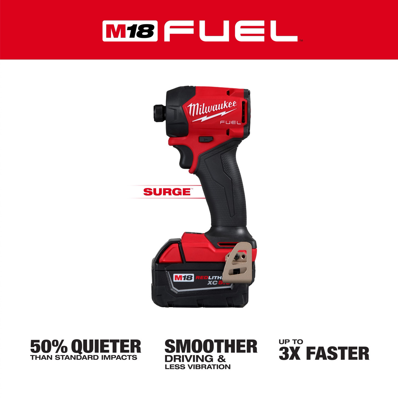 Milwaukee M18 FUEL™ SURGE™ 1/4" Hex Hydraulic Driver Kit 2761-22
