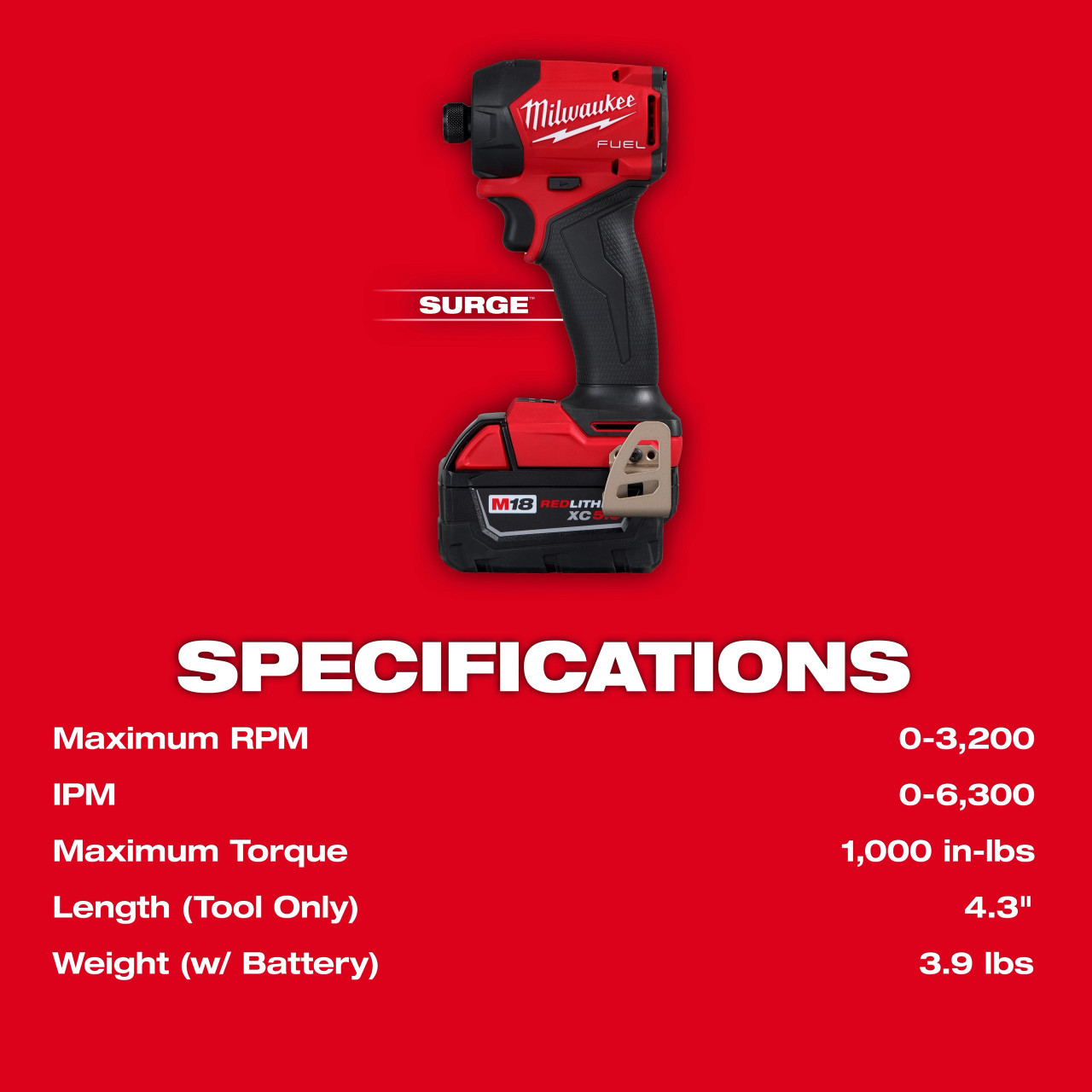 Milwaukee M18 FUEL™ SURGE™ 1/4" Hex Hydraulic Driver Kit 2761-22