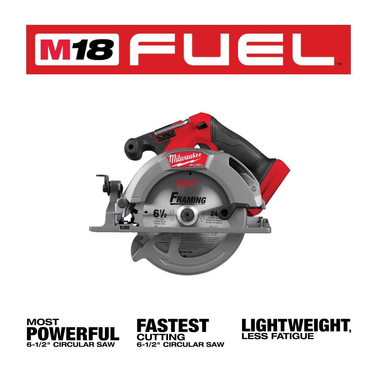 Milwaukee M18 FUEL™ 6-1/2" Circular Saw (Tool Only) 2833-20