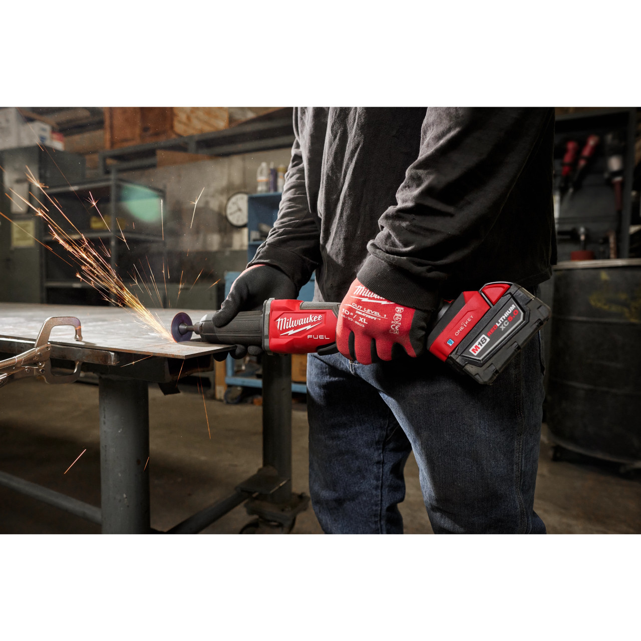 Milwaukee M18 FUEL™ Variable Speed, Braking Die Grinder, Paddle Switch w/ ONE-KEY™ 2984-20