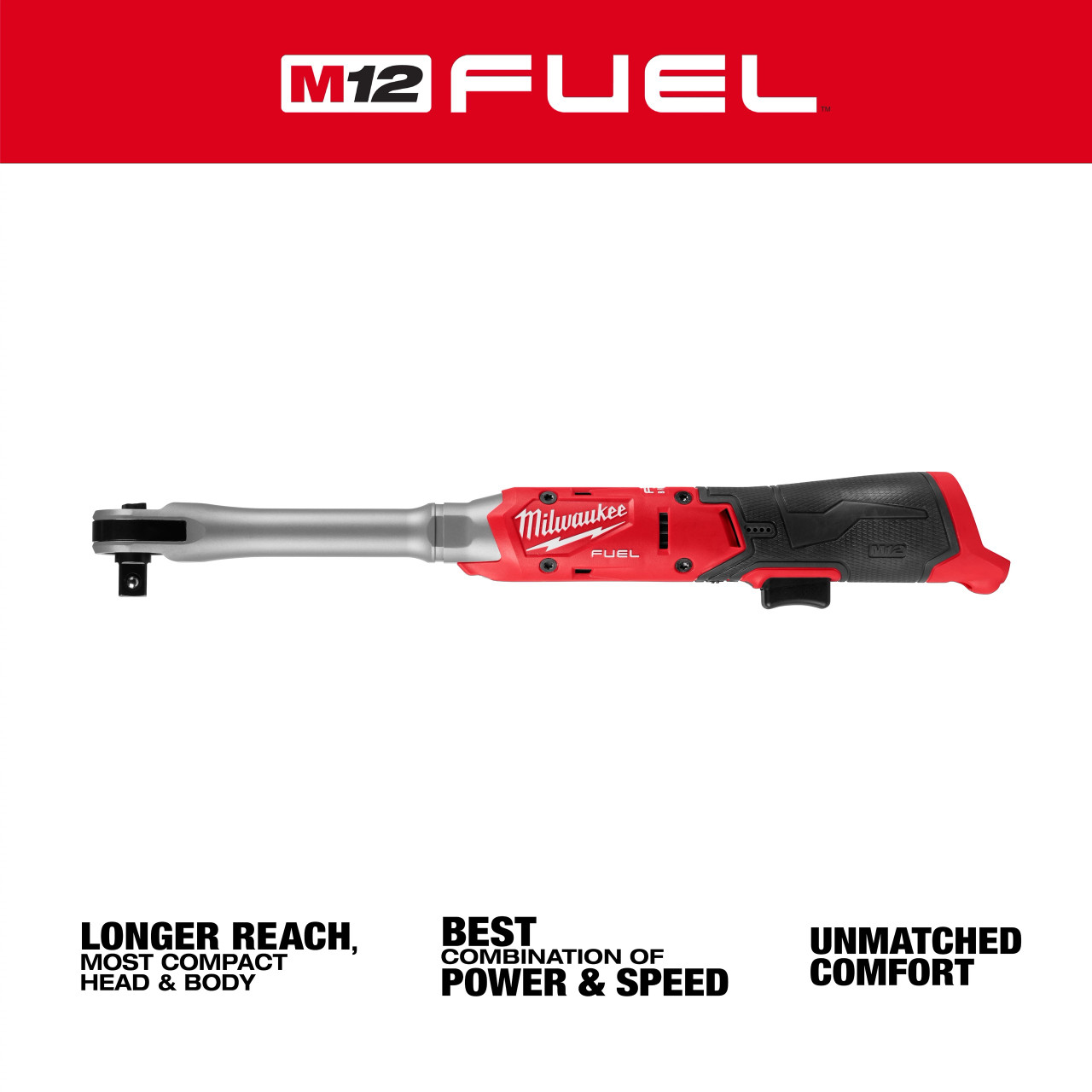 Milwaukee M12 FUEL™ 1/2" Extended Reach Ratchet 3055-20