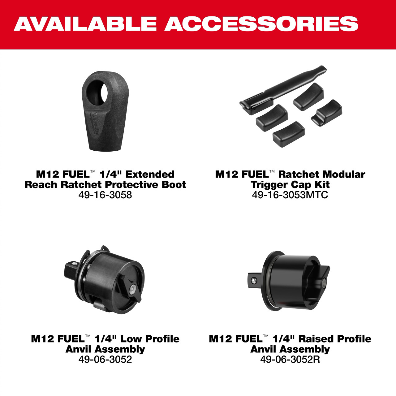 Milwaukee M12 FUEL™ 1/4" Extended Reach Ratchet 3058-20