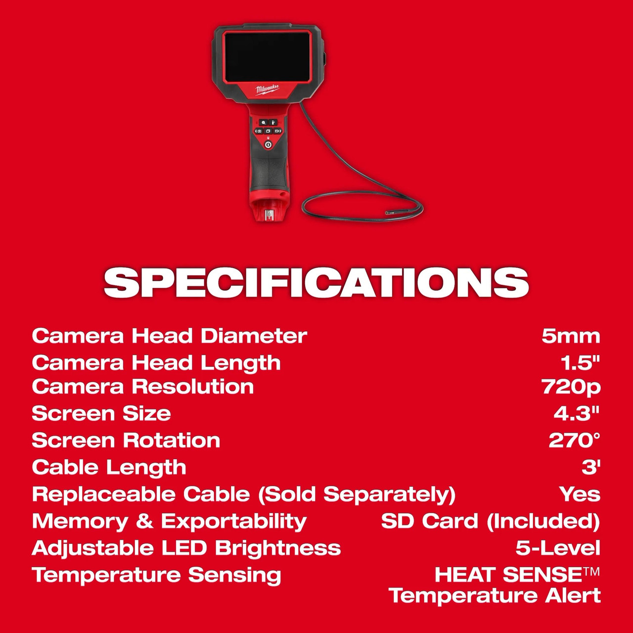 Milwaukee M12™ Auto Technician Borescope 3150-20