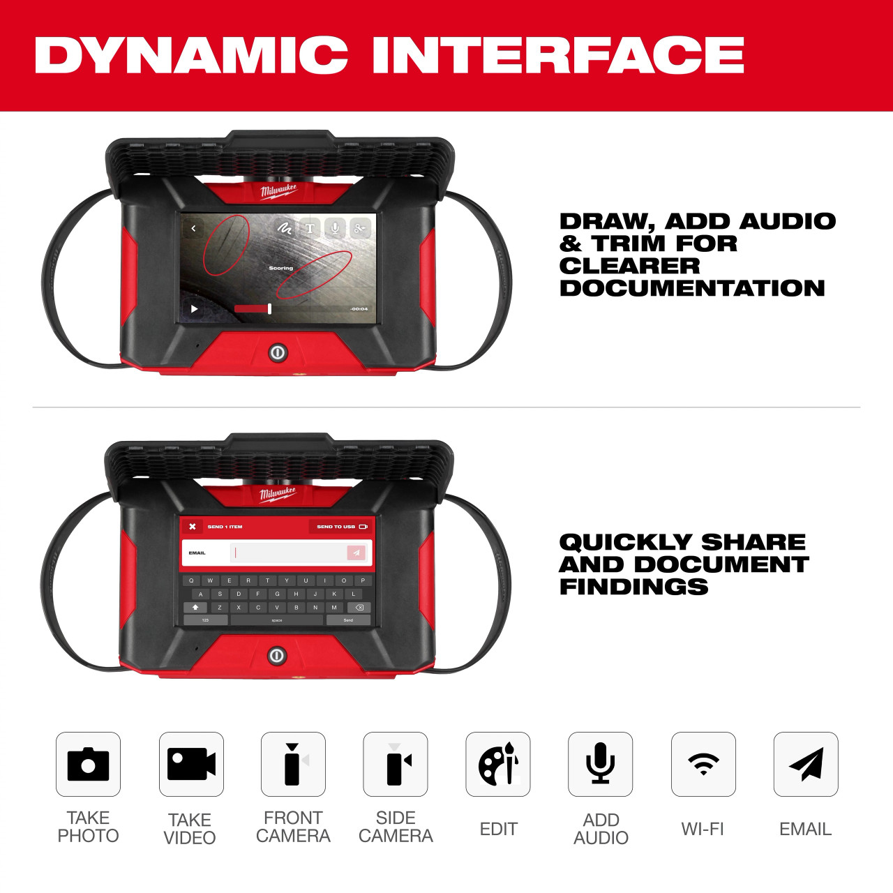 Milwaukee M12™ Auto Shop Borescope w/ Wi-Fi® File Sharing 3151-21