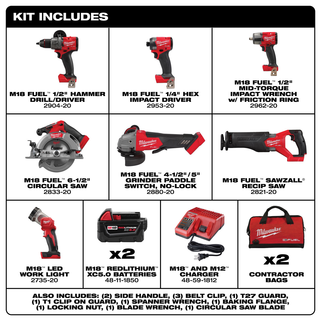 Milwaukee M18 FUEL™ 7-Tool Combo Kit 3697-27