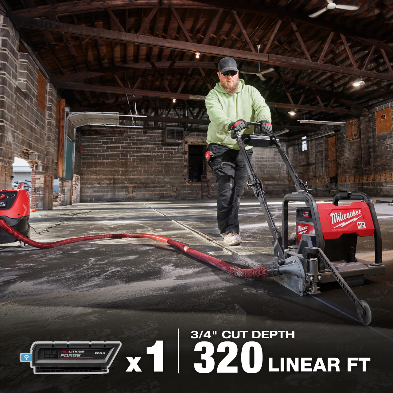 Milwaukee MX FUEL™ 6" Green Concrete Saw Kit MXF316-2XC