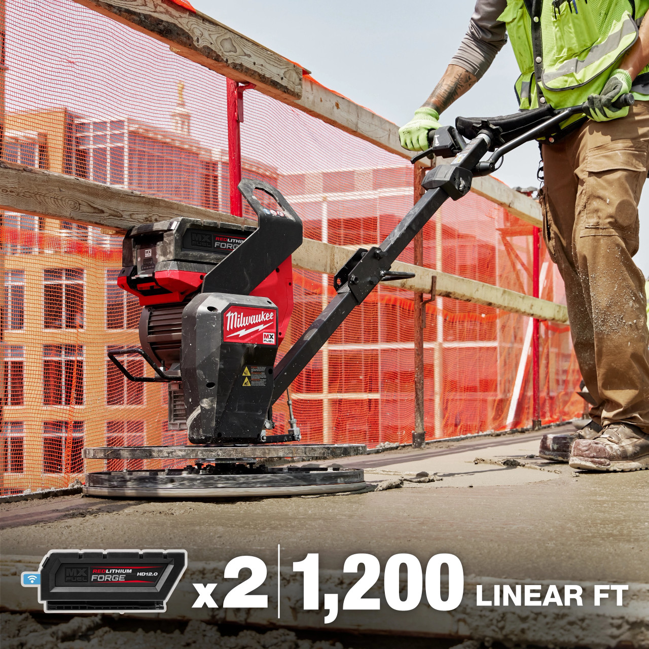 Milwaukee MX FUEL™ 24" Walk-Behind Edging Trowel Kit MXF324-2HD