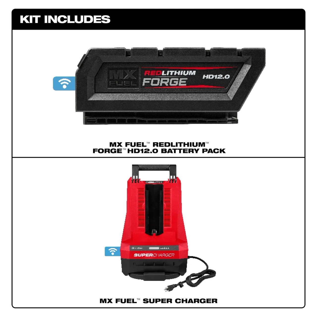 Milwaukee MX FUEL™ REDLITHIUM™ FORGE™ HD12.0 Battery/Super Charger Expansion Kit MXFSC-1HD12