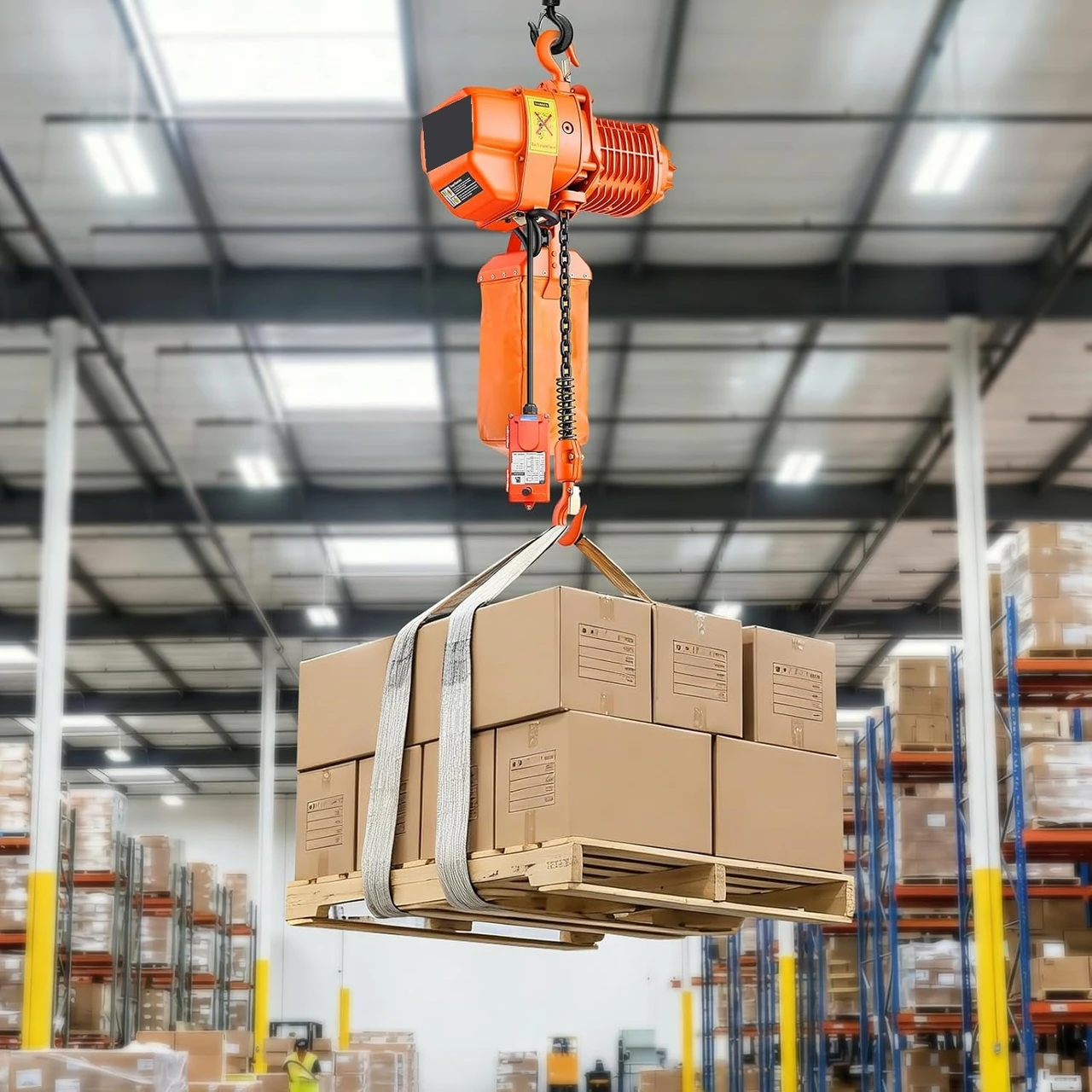 Quality Import Electric Chain Hoist 1100 lbs, 20 ft Lift, 480V Three Phase, Dual Speed, 15 ft Wired & 328 ft Wireless Remote - image 7