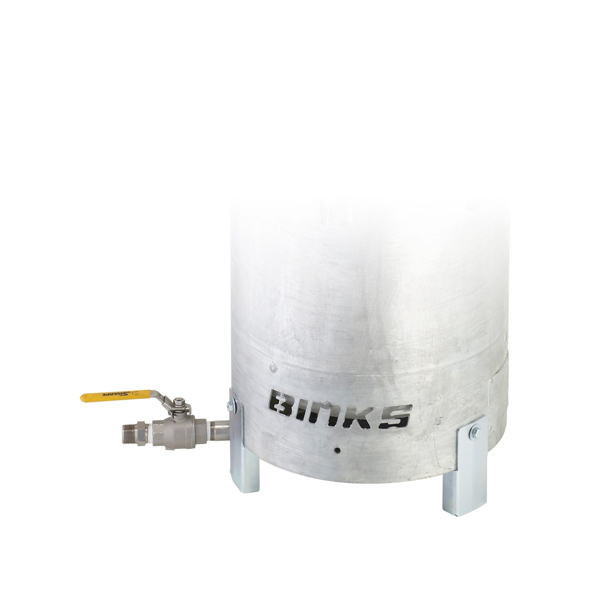 Binks 15 Gallon SS Tank, 2" Bottom Outlet, GEAR Driven Agitation, NO Regulator - 183S2-1503