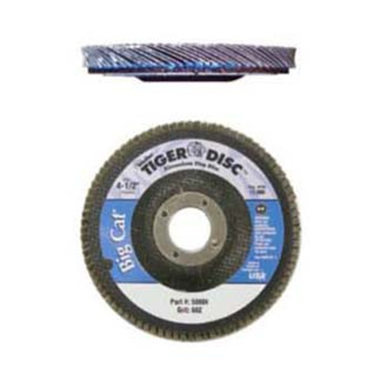 4-1/2 in  Big Cat Abrasive Flap Disc - Flat Phenolic Backing - 60Z