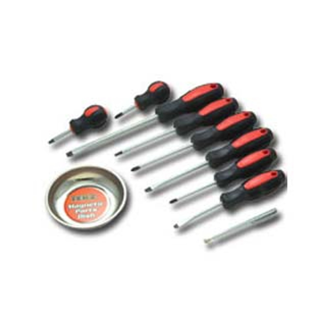 10 Piece Screwdriver Set with Magnetic Dish and Pick-Up Tool