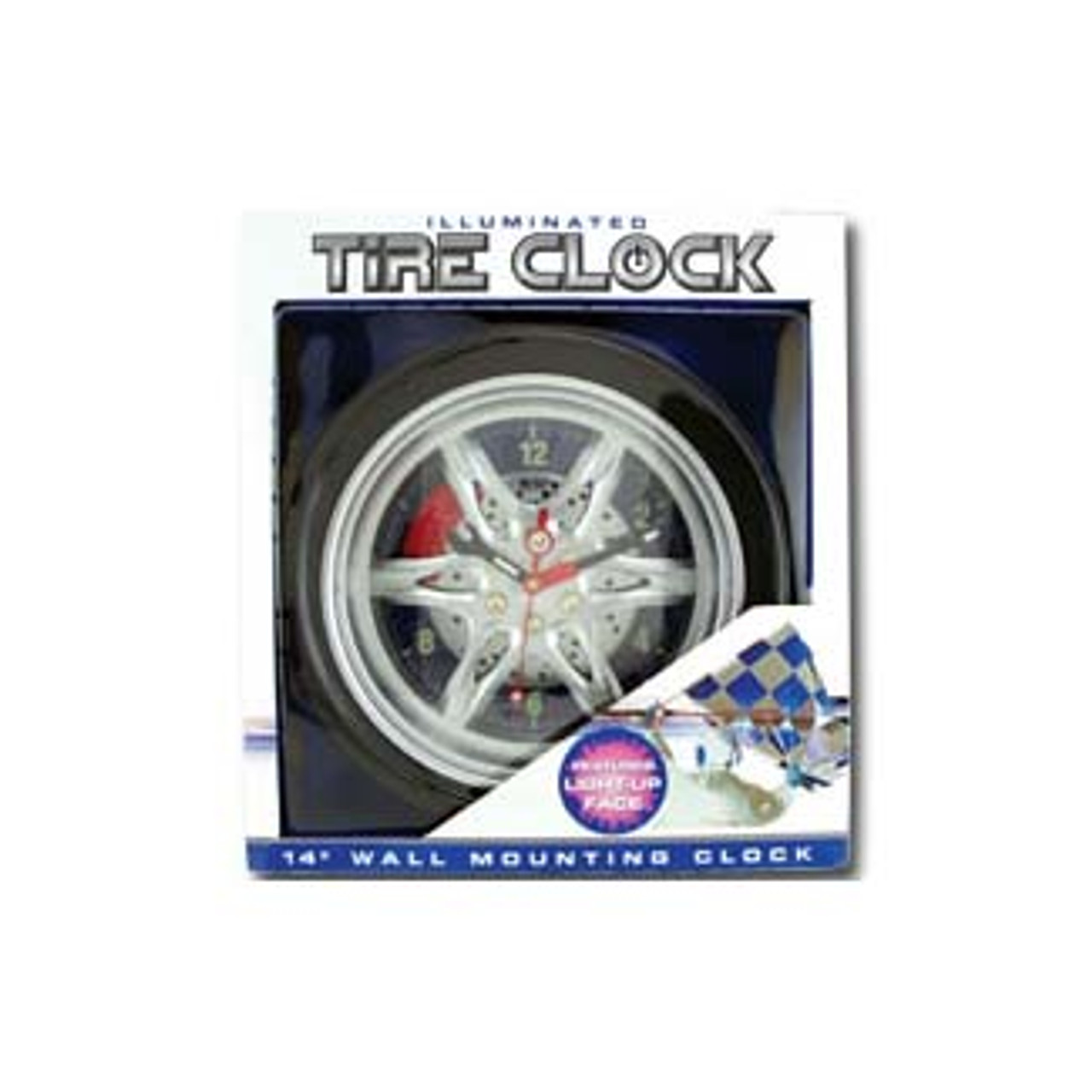 14 in  Back Lit Tire Wall Clock