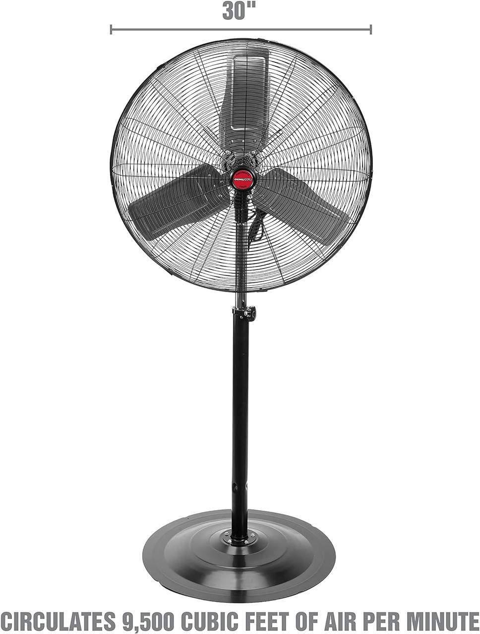 Commercial Unit Pedestal Air Circulating Oscillating Fan, 30 in 71581