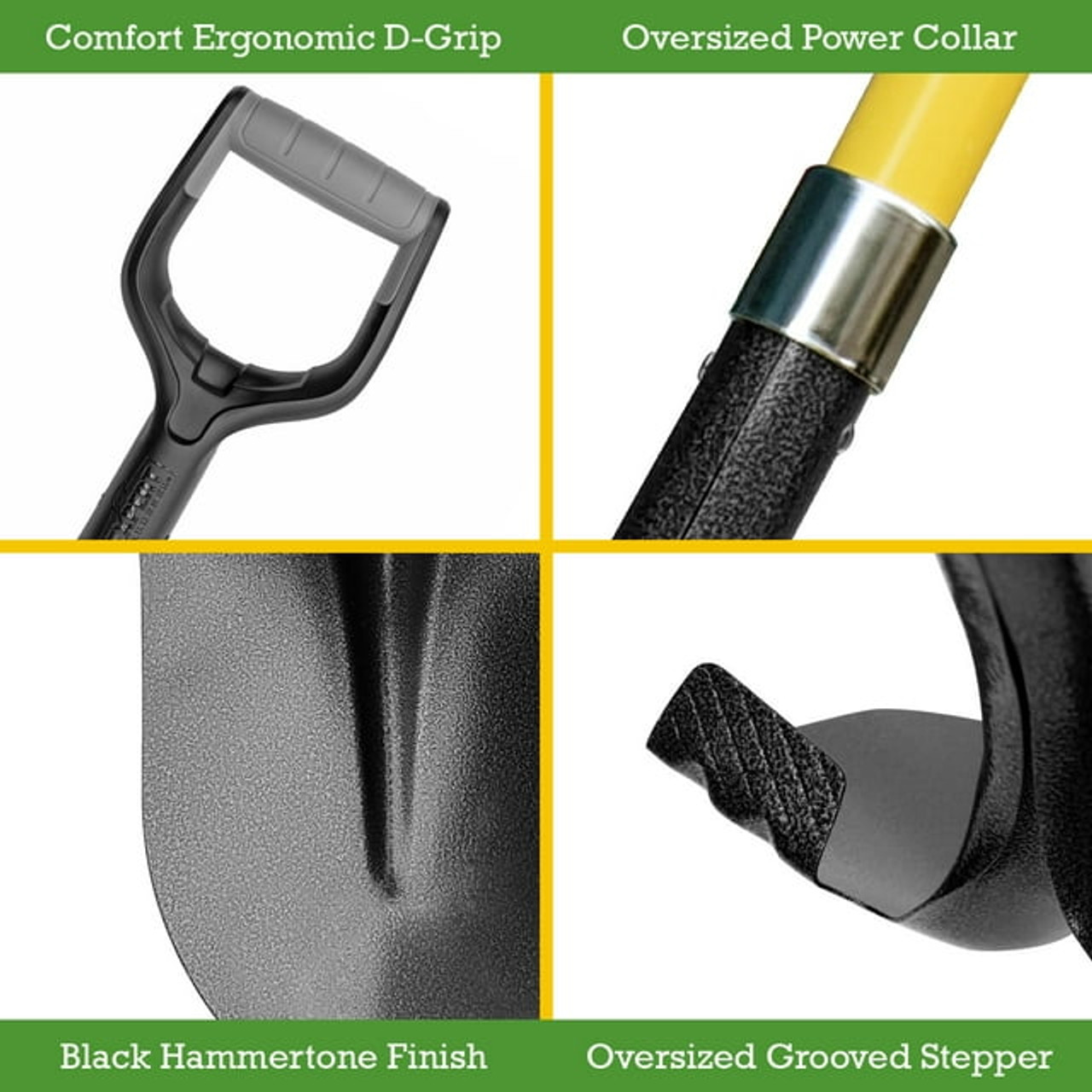 Shovel Round Point with D Grip with Fiberglass Handle DIN 20121